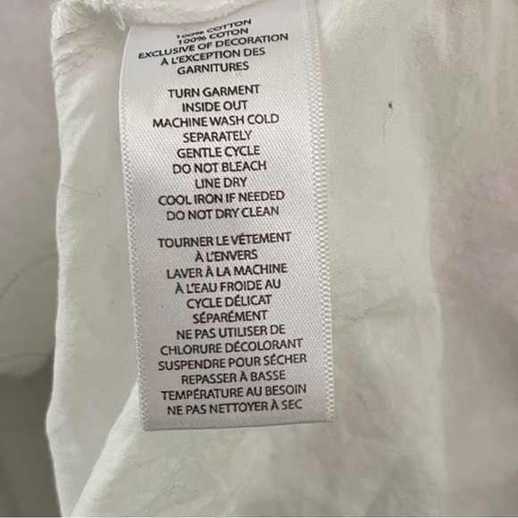 BeachLunchLounge White V-Neck Boho‎ Embroidered Popover Top - Picture 6 of 7